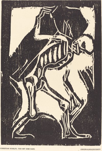 Halál koporsóval alkotó: Christian Rohlfs