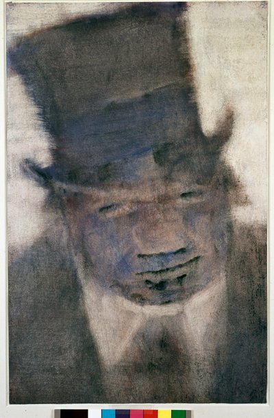 A cilinderes férfi Christian Rohlfs festménye gouache-szal és ceruzával alkotó: Christian Rohlfs