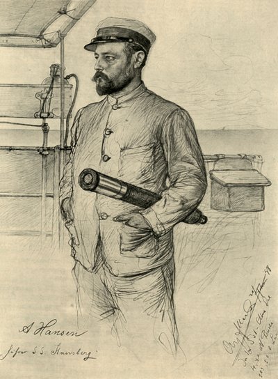 Hansen, első tiszt a Knivsbergen, Dél-kínai-tengeren, 1898. alkotó: Christian Wilhelm Allers