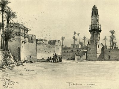 Házak Nagadában, Egyiptomban, 1898. alkotó: Christian Wilhelm Allers