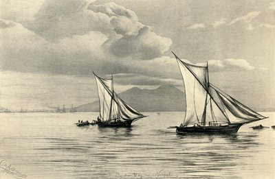 A Nápolyi-öbölben, 1898. alkotó: Christian Wilhelm Allers