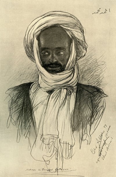 Férfi a „Hatasoo” gőzhajó fedélzetén, Egyiptom, 1898. alkotó: Christian Wilhelm Allers