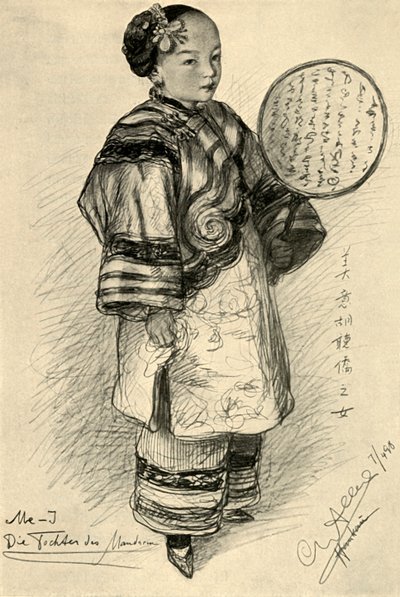 Me-J - egy mandarin lánya, Hankow, Kína, 1898. alkotó: Christian Wilhelm Allers