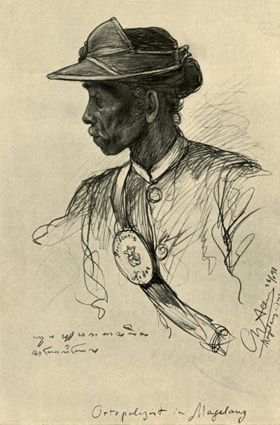 Rendőr, Magalang, Java, 1898. alkotó: Christian Wilhelm Allers