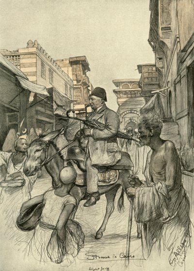 Utca Kairóban, 1898. alkotó: Christian Wilhelm Allers