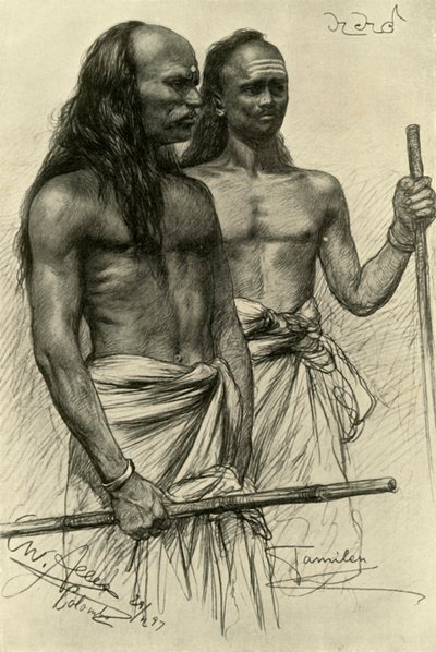 Tamil férfiak, Colombo, Ceylon, 1898. alkotó: Christian Wilhelm Allers