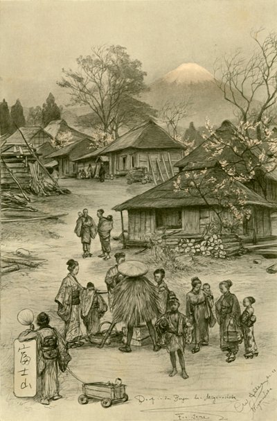 Vige Near is szerencsés t Fuji, Miyanoshita, Japán, 1898. alkotó: Christian Wilhelm Allers