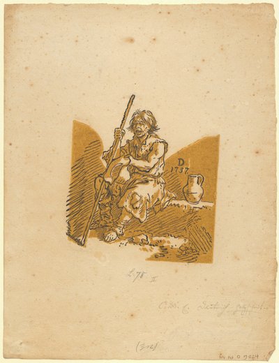 Blinder Bettler alkotó: Christian Wilhelm Ernst Dietrich