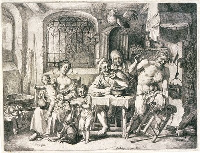 Szatír és parasztok alkotó: Christian Wilhelm Ernst Dietrich