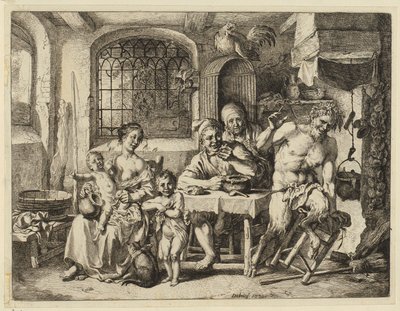 Szatír a parasztnál alkotó: Christian Wilhelm Ernst Dietrich