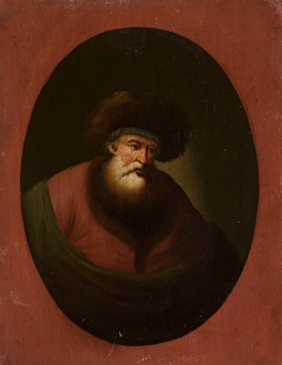 Öregember zöld szövettel alkotó: Christian Wilhelm Ernst Dietrich