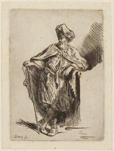 Álló keleti nő alkotó: Christian Wilhelm Ernst Dietrich