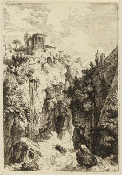 A Szibülla-templom Tivoli mellett alkotó: Christian Wilhelm Ernst Dietrich
