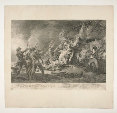 Montgomery tábornok halála Quebecben (La Mort du General Montgomery devant Quebec) alkotó: Christian Wilhelm Ketterlinus