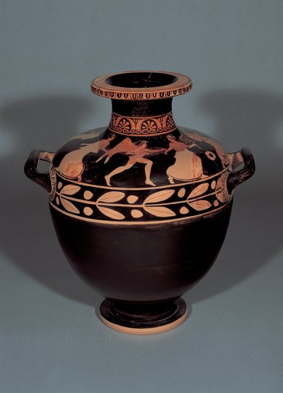 Padlás vörös alakos hidria, amely Boreast ábrázolja, amint Oreithyiát üldözi, ie 440-430 (agyag) alkotó: Christie Painter attr. to Christie Painter attr. to