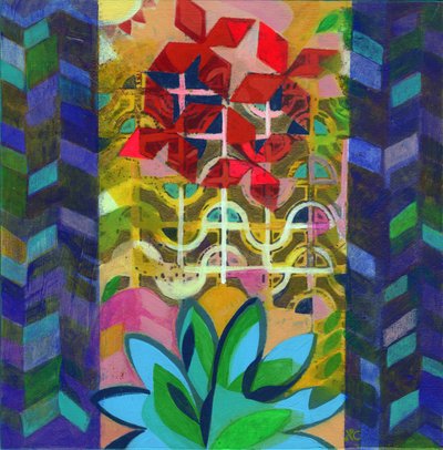 Meditáció 14, c. 2017 (akril, tábla) alkotó: Christina Saj
