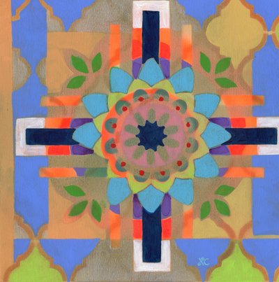 Meditáció 25, 2017 körüli akril, tábla alkotó: Christina Saj