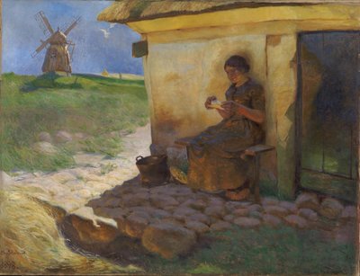 Lány egy levelet olvas alkotó: Christjern Schobius