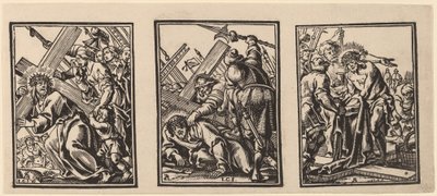Három jelenet a kálváriához vezető úton alkotó: Christoffel Jegher after Anthonis Sallaert