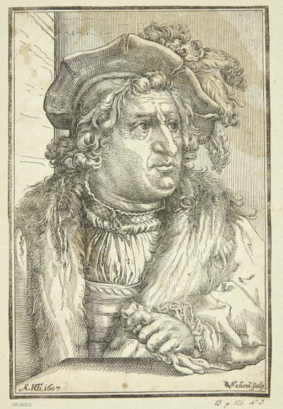 Fantasy kalapos öregember portréja alkotó: Christoffel van
