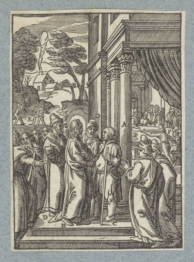 Krisztus meggyógyít egy vízkóros embert szombaton alkotó: Christoffel van Sichem (II)