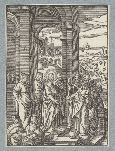 A farizeusok és az írástudók Krisztus jelét kérik alkotó: Christoffel van Sichem (II)
