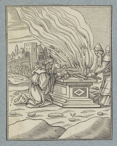 Akház király pogány feláldozása alkotó: Christoffel van Sichem (II)