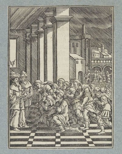 József testvérei letérdelnek előtte Egyiptomban alkotó: Christoffel van Sichem (II)