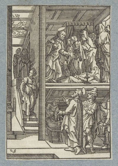 Dorcas (Tabitha) feltámadása alkotó: Christoffel van Sichem (II)