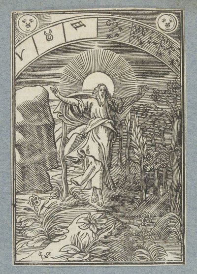 A teremtés negyedik napja: Nap, Hold és csillagok teremtése alkotó: Christoffel van Sichem (II)