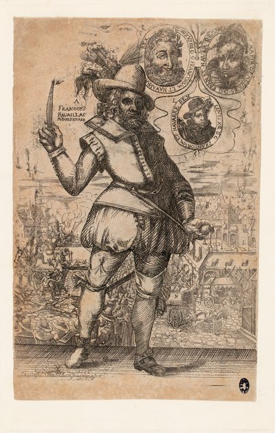François Ravaillac 1578-1610, IV. Henrik francia király gyilkosa. alkotó: Christoffel van Sichem