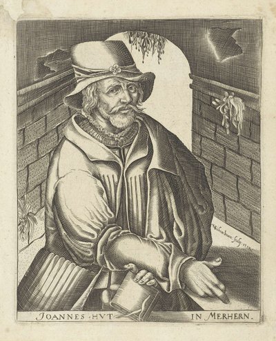 John Hus Merhernben, c. 1650 alkotó: Christoffel van Sichem