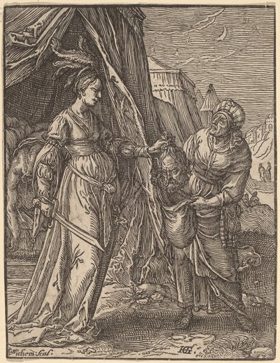 Judit a Holofernész fejével alkotó: Christoffel van Sichem I, after Hendrik Goltzius