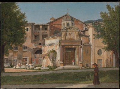 A Via Sacra egy szakasza, Róma (Szent Kozma és Damján templom) alkotó: Christoffer Wilhelm Eckersberg