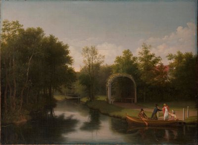 Nyílászáró a Sanderumgård kastély parkjában alkotó: Christoffer Wilhelm Eckersberg