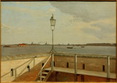 Kilátás a Trekroner-erődről Koppenhágára a távolban alkotó: Christoffer Wilhelm Eckersberg
