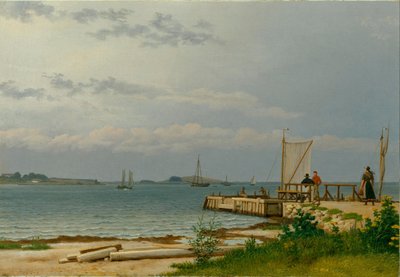 Kilátás Koster felé a Kallehave-i mólóról alkotó: Christoffer Wilhelm Eckersberg