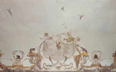 The Grande Singerie, részlet, 1735 körül (falfestmény) alkotó: Christophe Huet