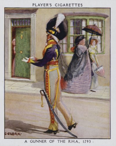 A királyi lótüzérség tüzére (színes litó) alkotó: Christopher (after) Clark