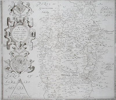 Wiltshire térképe, William Web metszete, kiadó: 1645 (metszet) alkotó: Christopher (after) Saxton