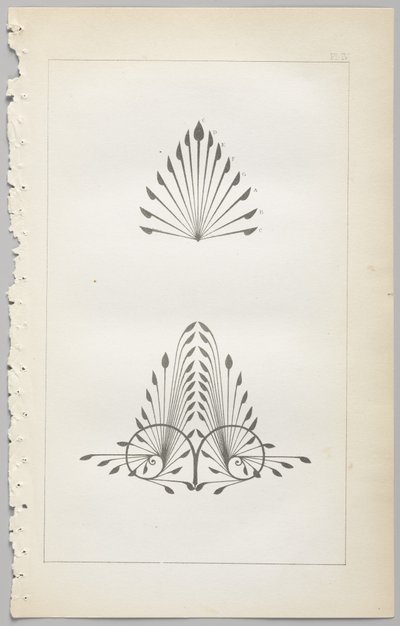 A dekoratív tervezés művészete: egy függelék, amely megadja a nap óráit, amikor a virágok nyílnak, kiadó: Day & Son, London, 1862 alkotó: Christopher Dresser