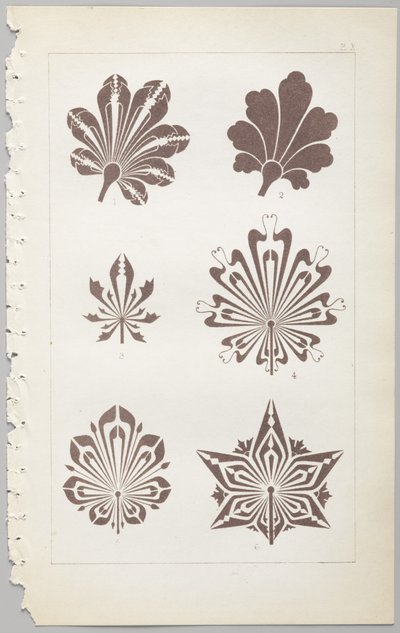 A dekoratív tervezés művészete: egy függelék, amely megadja a nap óráit, amikor a virágok nyílnak, kiadó: Day & Son, London, 1862 alkotó: Christopher Dresser