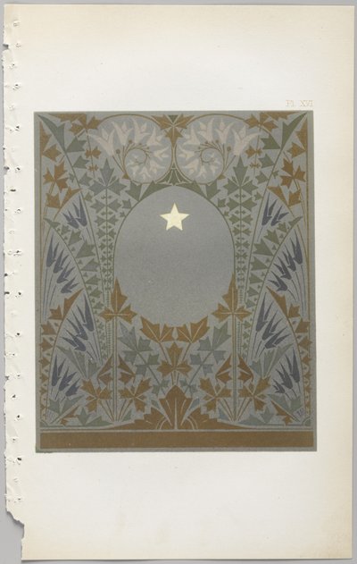 A dekoratív tervezés művészete: egy függelék, amely megadja a nap óráit, amikor a virágok nyílnak, kiadó: Day & Son, London, 1862 alkotó: Christopher Dresser