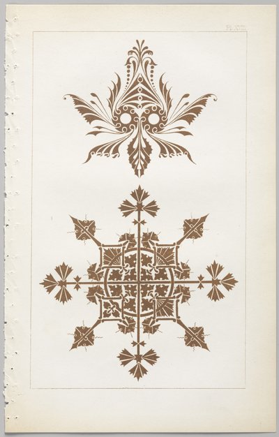 A dekoratív tervezés művészete: egy függelék, amely megadja a nap óráit, amikor a virágok nyílnak, kiadó: Day & Son, London, 1862 alkotó: Christopher Dresser