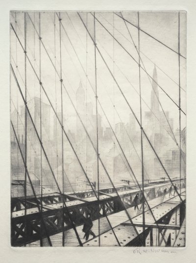 Átnézve a Brooklyn Bridge-en alkotó: Christopher Richard Wynne Nevinson