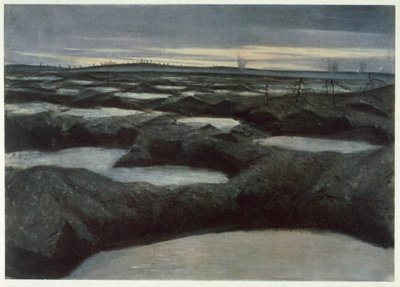 Egy lökés után, a British Artists at the Front, A nyugati front folytatása, 1918 alkotó: Christopher Richard Wynne Nevinson