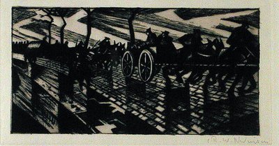 Úton Ypres felé alkotó: Christopher Richard Wynne Nevinson