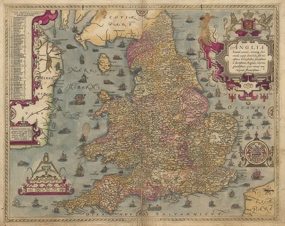 Anglia: Anglia és Wales. 1579 alkotó: Christopher Saxton