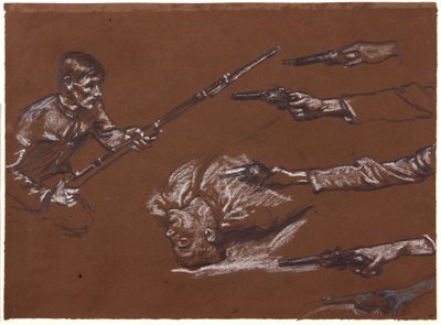 Tanulmányok a „Mametz Wood” számára, 1916. alkotó: Christopher Williams
