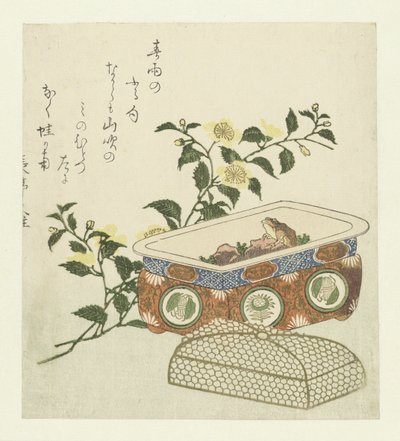Béka és Kerria Japonica spray alkotó: Chôtei Hisazumi